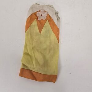 Vintage Mod Barbie Tropicana Dress Yellow Orange Back Zip *See Description